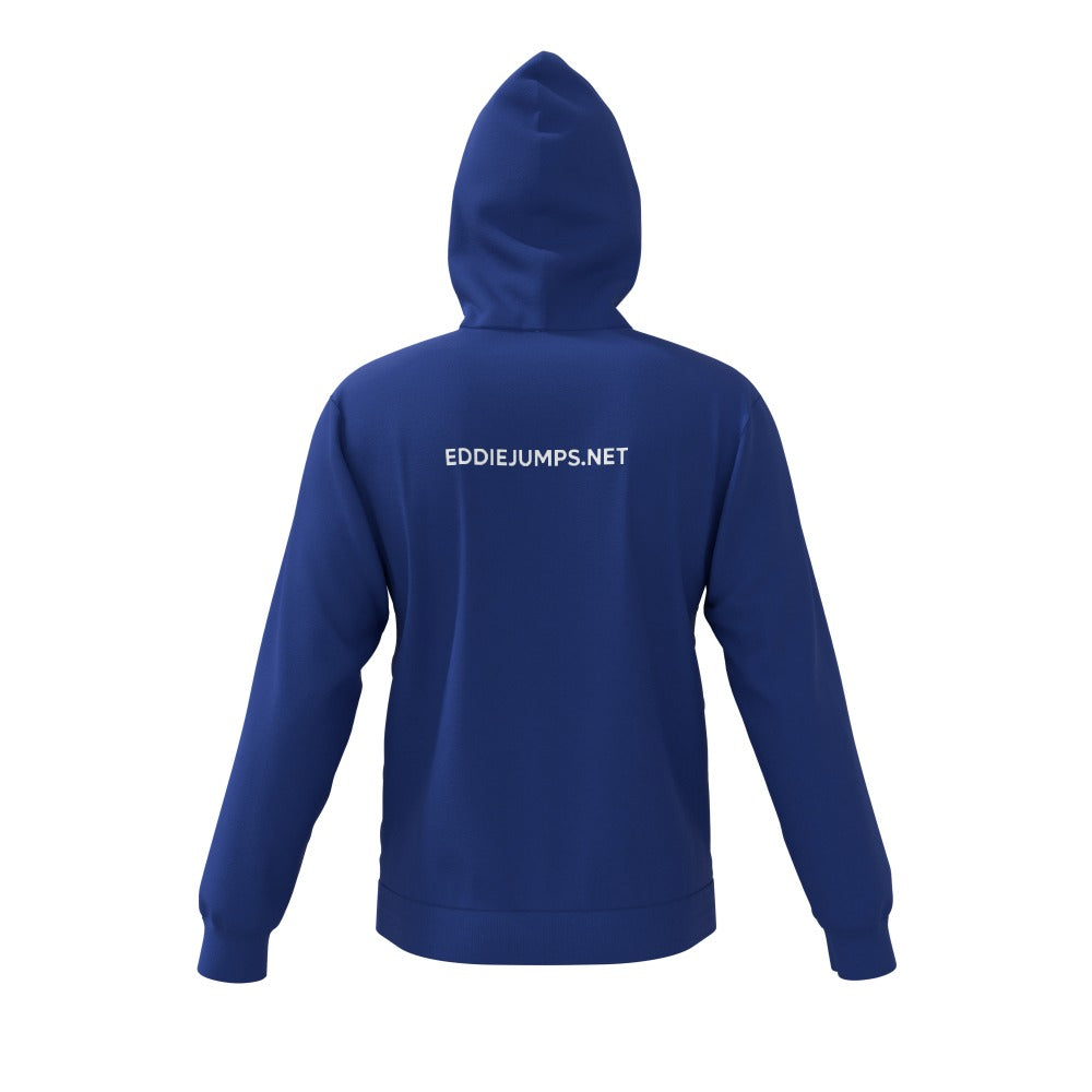 EDDIE JUMPS TRUE BLUE HOODIE