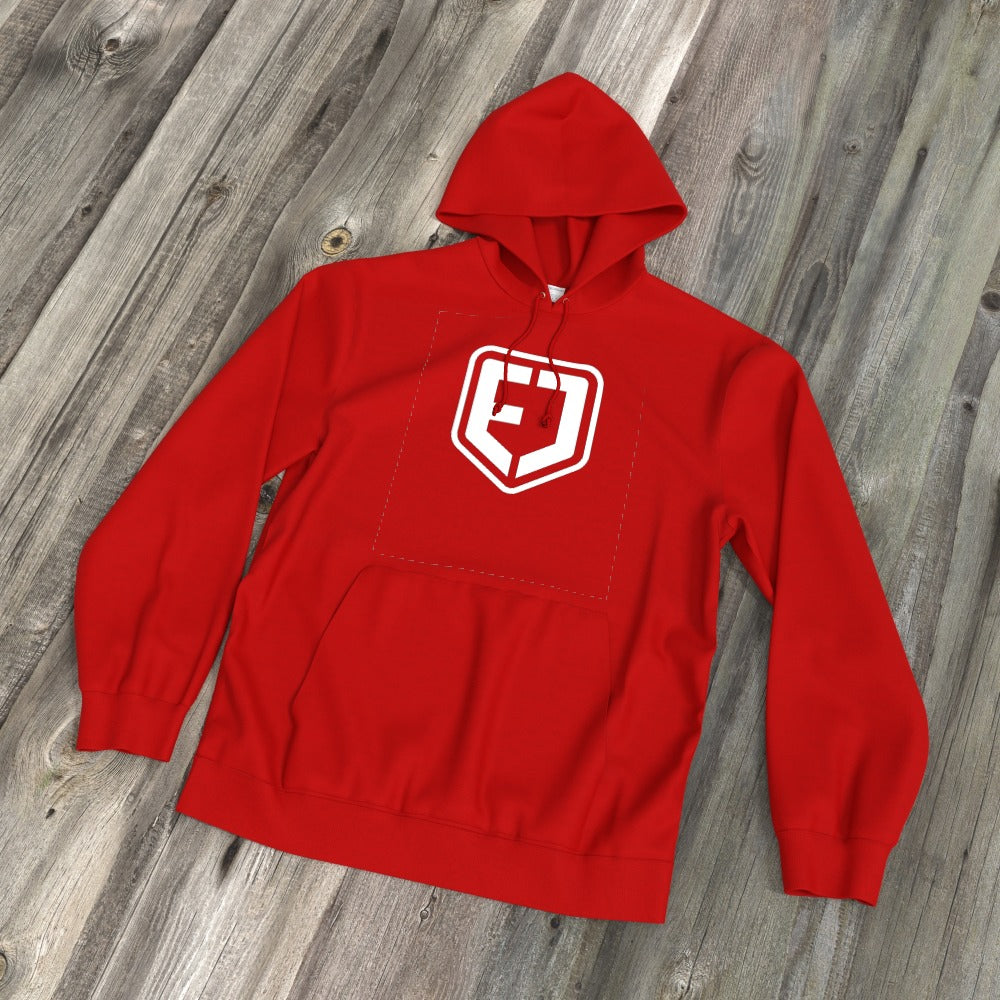 EDDIE JUMPS FIRE RED HOODIE